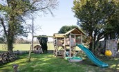 Lindsfarne View - the climbing frame with slide and swings will appeal to the younger members of the family