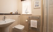 Bank View - bathroom two with heated towel rail and shower