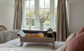 Gardener's Cottage, Twizell Estate - tuck into breakfast in bed while enjoying pretty garden views