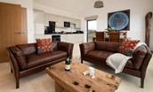 The Maple - spacious open plan dinning kitchen and living area with two seater sofas