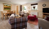 Dryburgh Steading Two - open-plan kitchen and living area