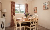 Kilham Cottage - country style dining table seating 4 guests