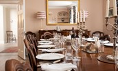 Wark Farmhouse - host dinner parties in the formal dining room