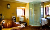 Fenton Tower - The Erskine en suite with French bespoke copper bath