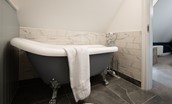 Castle View, Bamburgh - bedroom eight with 3/4 roll-top bath